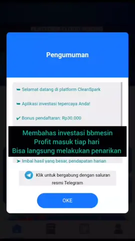 CUAN ONLINE 💸💰 pembahasan investasi bbmesin profit bisa di tarik setiap hari 🤑💸📈🚀 #bbmesin#investasijangkapanjang#bisnisinvestasi#lewatberandafyp#investasisaham#xyzabc#fyppppppp