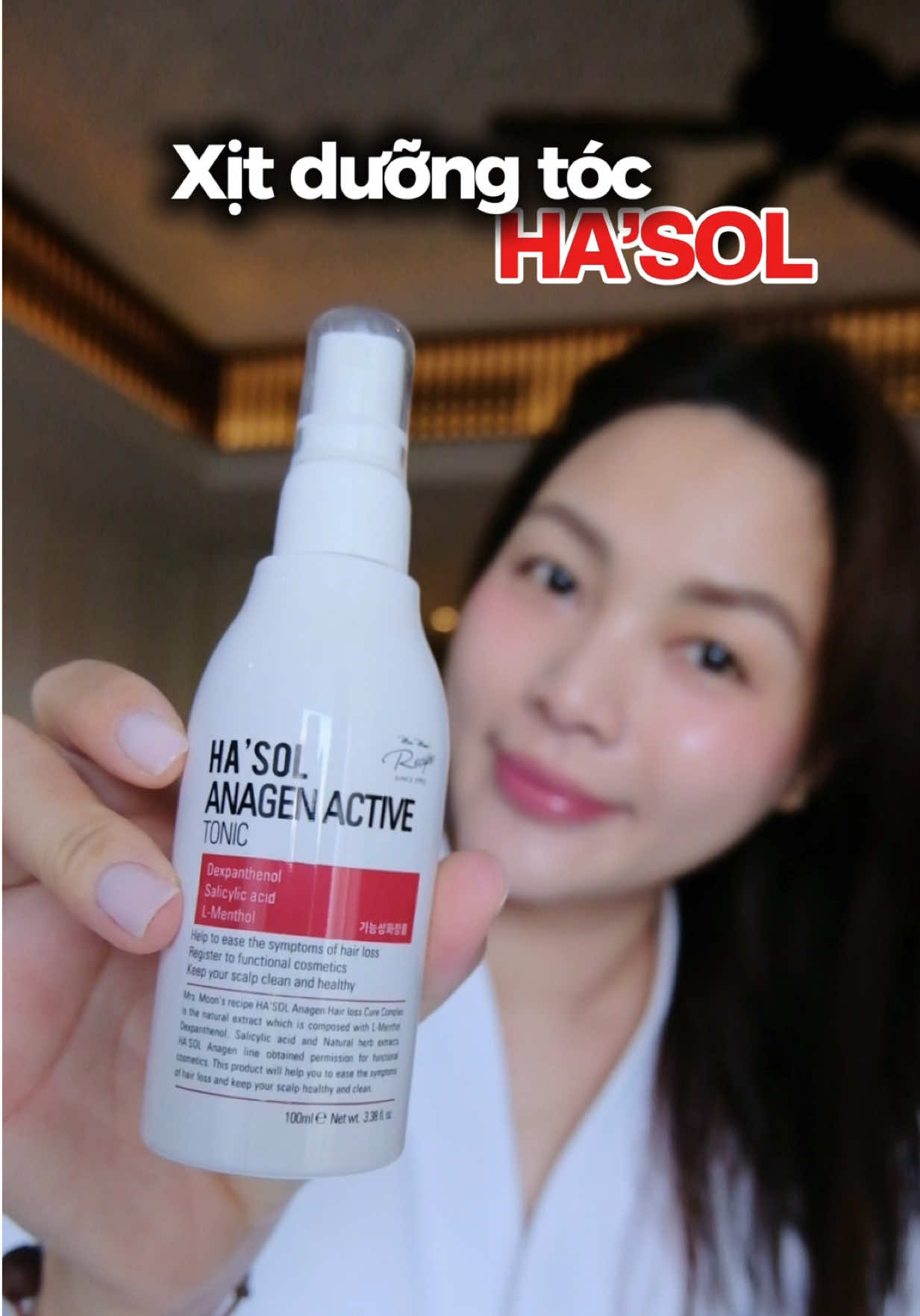 Ce nào rụng tóc nhiều muốn tóc đỡ rụng & mọc nhanh hơn thì thử e xịt dưỡng hỗ trợ giảm rụng & mọc tóc của nhà HA’SOL nhé. Đỡ rụng & tóc mọc nhanh hơn hẳn ý. #xitduongtochasol #xitmoctoc #hasol #haircare #fyp 