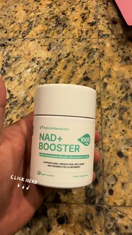 Nad+ Booster Supplement for, Energy Boosting, Focus Support, Vitamin Enriched Wellness Formula, 60 Capsules Per Bottle #niacinamide #naturalsupplements #healthsupplements #fitnesssupplements #dietarysupplement