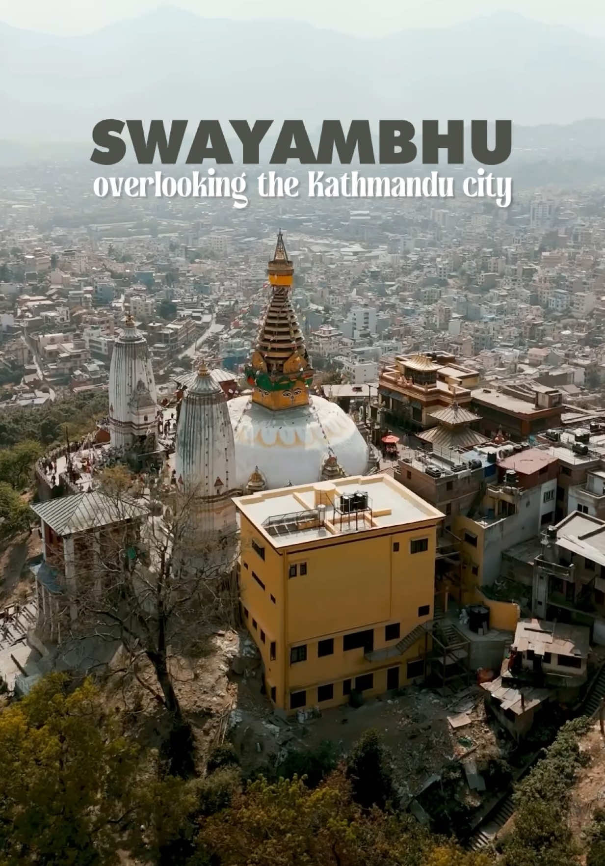 The city of temples ~ This is Kathmandu valley.  Swayambhunath, also known as the Monkey Temple, is one of Kathmandu’s oldest and most sacred Buddhist sites. Perched on a hilltop, it offers spiritual serenity and panoramic views of the valley. #nepal #nepal8thwonder #visitnepal #lifetimeexperiences #discoverwithtiktok 