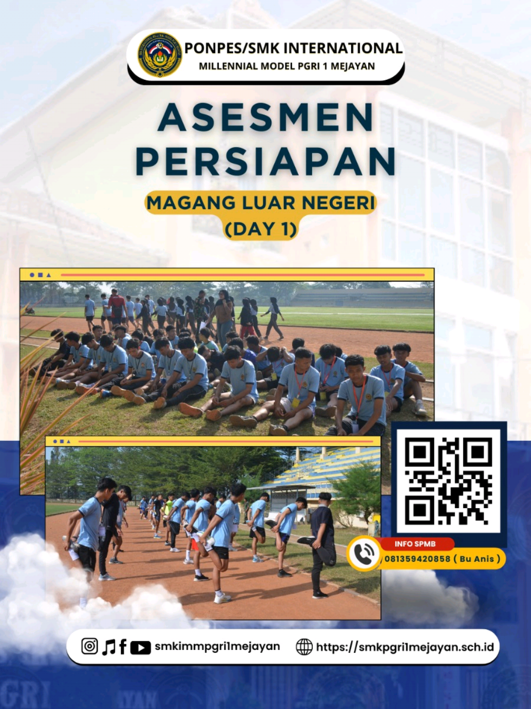 ✨ #ModelNews ✨ Hari pertama Asesmen Persiapan Magang Luar Negeri telah dimulai! 🌍✈️ Para siswa SMK International Millennial Model PGRI 1 Mejayan dibekali dengan pembekalan fisik, mental, dan kedisiplinan untuk menghadapi tantangan dunia kerja internasional. 💪🔥 💡 Persiapan adalah kunci kesuksesan! Day 1 menjadi langkah awal menuju pengalaman magang internasional yang akan membuka pintu masa depan gemilang. 🚀🌟 🌏 From Mejayan to the World! SMK International Millennial Model PGRI 1 Mejayan terus mendidik generasi yang siap berkompetisi di kancah global. 🌟📚 @kamivokasi @direktoratsmk @kemdiktisaintek.ri @dispendikbud.kabmadiun #BasicTrainingPancasilaProfile #SMKIMMMejayan #DeepLearning #PancasilaProfile 