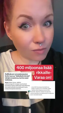 Ihan silkkaa hulluutta ja typeryyttä tän hallituksen ”politiikka”. Olisi jo aika laittaa stoppi tälle korruptiolle! #orponhallitus #kokoomus #perussuomalaiset #politiikka #rikkaat #köyhät #verotus #oikeisto #vasemmisto 