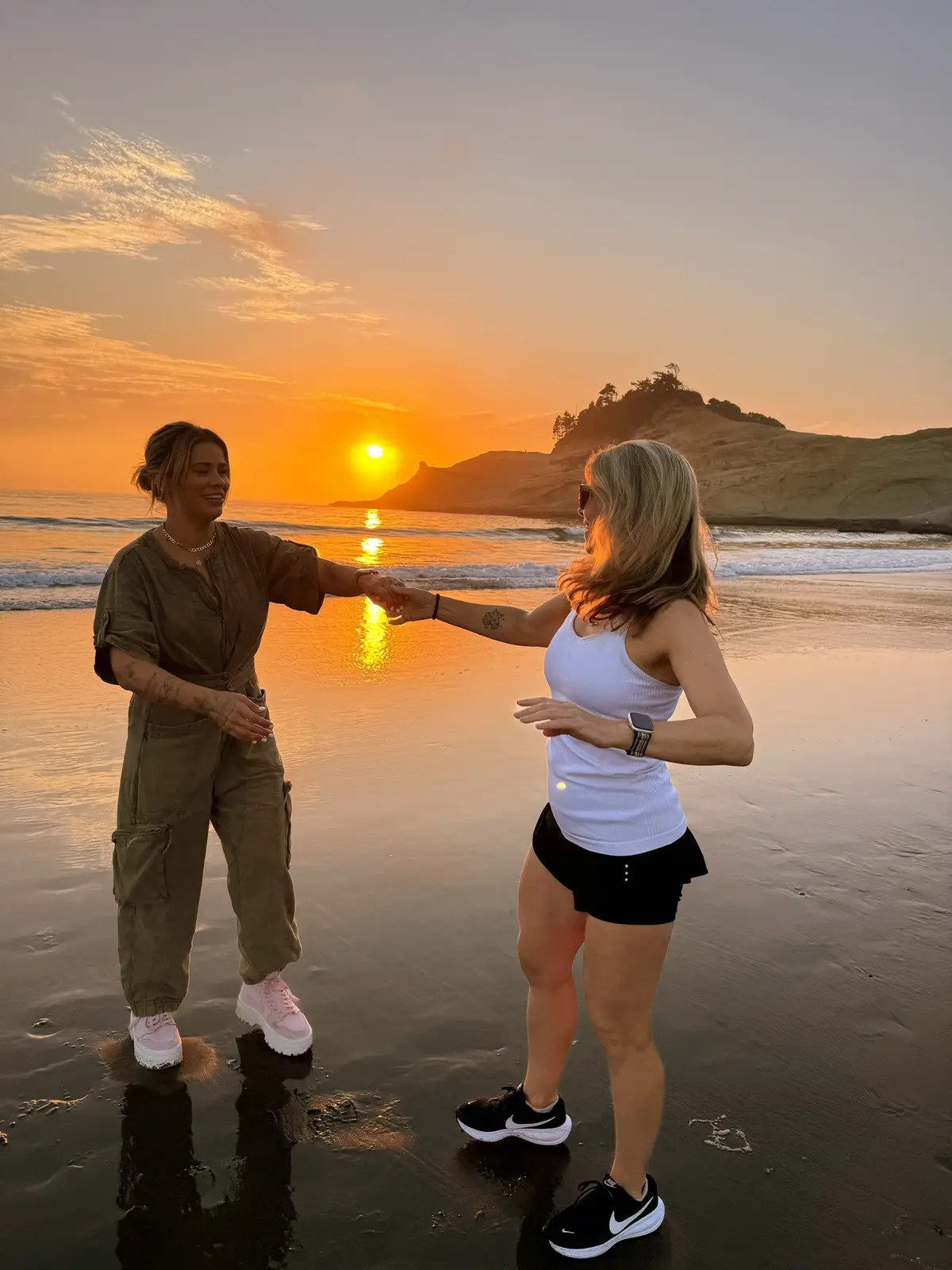 Miles apart, but like the waves and shore, a mother and child always find their way back together
