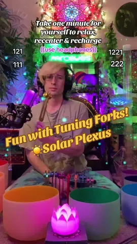 holding space for you to relax & recharge. 50 seconds of fun with tuning forks in the SoundHealing Garden - Solar Plexus edition 126.22Hz. LIVE soundbath almost every night. Please share & repost to spread the healing vibes.