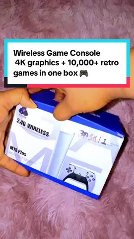 Level up your gaming nights with the M15 Plus 2.4G Wireless Game Console 🎮✨. Enjoy smooth wireless play, 4K HD graphics, and thousands of classic games all in one device. Perfect for family fun, parties, or reliving your favorite childhood memories. Easy plug-and-play — no complicated setup needed!” #GameNightFun #RetroGamingVibes #WirelessConsole #4KGaming #PlugAndPlay