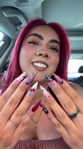 Ending summer with Red & Pink vibes #nailtransition #nailtechnails #nailcheck 
