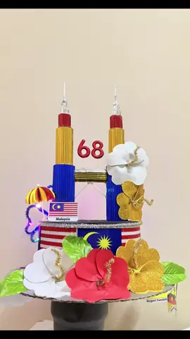 Pertandingan topi berhias sekolah anak . Main cuba-cuba je akhirnya lahirlah Topi Merdeka KLCC .  Kalah menang nombor dua, semangat nombor syatu! 💪🤣 Selamat Menyambut Hari Kebangsaan ke-68 🇲🇾🇲🇾  #Merdeka68 #PertandinganTopiBerhias #DIYTopiMerdeka #SayangiMalaysiaku #MalaysiaMadani 