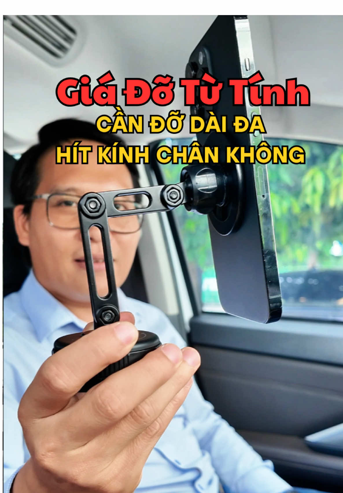 Giá đỡ điện thoại từ tính magsafe cho ô tô, hít kính chân không nên gắn được nhiều vị trí #hunglendo #phukienoto #giadodienthoai #giadodienthoaixoay360 