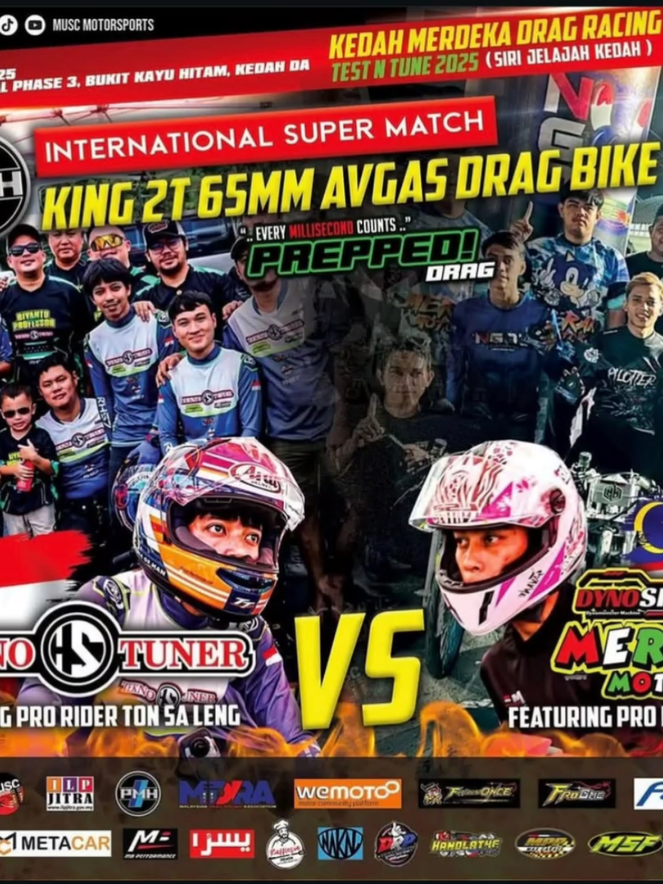 FRIENDLY MATCH ANTAR NEGARA KING 2T 65mm OPEN AVGAS INDONESIA TEKNO TUNER HS VS MALAYSIA MERAN MOTOR 🇮🇩🇲🇾 #racingcity #teknotuner #teknotuner #tths #meranmotor 