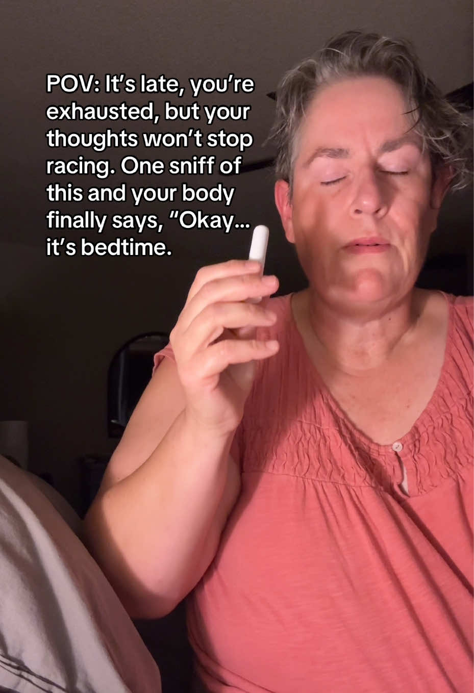 When your brain won’t shut off at night… BoomBoom helps your body finally relax so you can drift into sleep. #BoomBoomNasalStick #sleepbetter @BoomBoom #nighttimeroutine #freeyournose #restfulsleep   