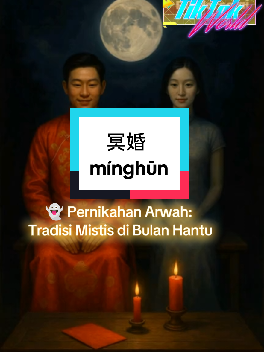 Catatan tentang Pernikahan Arwah bermula dari Dinasti Han (206 SM–220 M) karena kepercayaan pada filosofi yinyang yin ☯️ serta anggapan bahwa arwah yang tidak menikah akan merasa kesepian dan tidak dapat menemukan ketenangan di akhirat.Pernikahan arwah dilakukan untuk memenuhi keinginan arwah yang ingin mendapatkan pasangan dan memberikan mereka pendampingan di akhirat.  Almarhum/almarhum tanpa keturunan berisiko tidak menerima persembahan tradisional, yang dapat menyebabkan arwah gelisah.   Arwah yang gelisah bisa membuat masalah bagi keluarga mereka, yang mengakibatkan kemalangan dan penyakit bagi yang masih hidup.  Untuk mencegah hal ini, keluarga akan mengatur pernikahan arwah bagi almarhum dan menyediakan pasangannya.  Pasangan yang masih hidup atau yang telah sama sama  meninggal dipilih oleh keluarga untuk menikahi arwah almarhum/almarhumah.  Dengan kepercayaan jika kebutuhan mereka di akhirat terpenuhi, akan membawa kemakmuran bagi yang masih hidup. Walaupun dibeberapa kasus pernikahan arwah ini memang diminta oleh almarhum, ataupun pasangan yang diberi mimpi, namun kebanyakan ritual ini adalah untuk memberi ketenangan psikologis kepada orangtua yang kehilangan anaknya yang meninggal. Perasaan memenuhi kewajiban orangtua secara utuh, itulah yang menjadi penghiburannya.  #pernikahan #arwah #tradisitionghoa #budayationghoa #mitos 