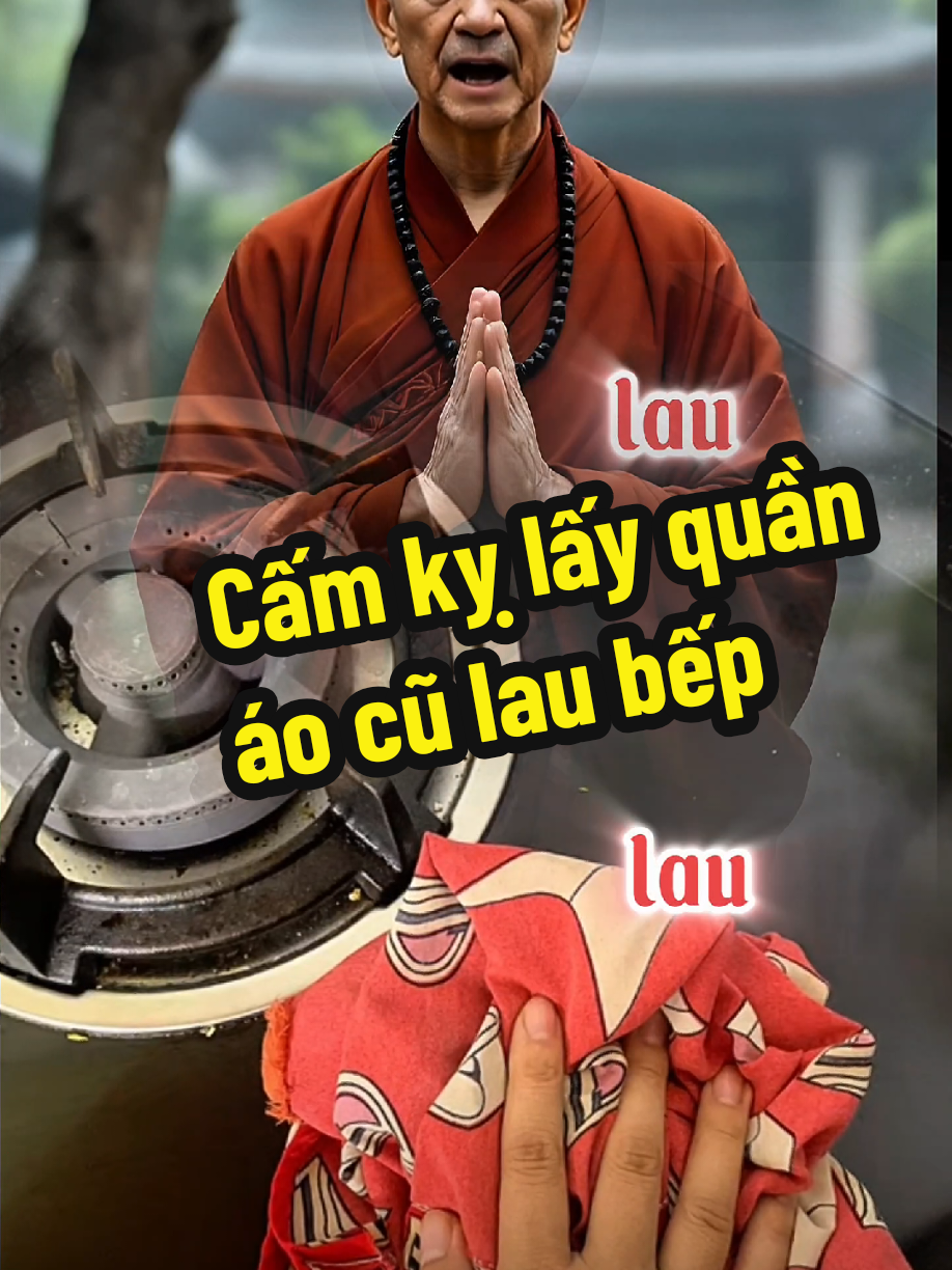 CẤM KỴ LẤY QUẦN ÁO CŨ LAU BẾP #tamlinhhuyenbi #meohayphongthuy #meodoivan #tamlinh #khongnenlayquanaoculaubep 