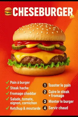 Les burgers les plus ICONIQUES 🍔🔥 du monde réunis en recettes simples et gourmandes 🤩✨🥰👍#tiktokrecipe #faitmaison #recettefacile #burgers #fyp 