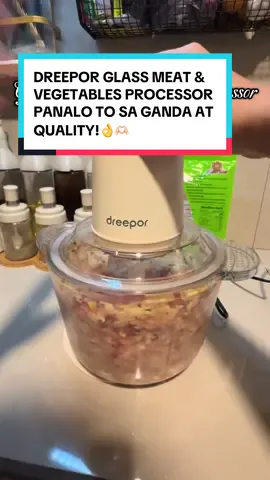 Panalo sa ganda at quality tong electric glass meat grinder ne dreepor, sulit super worth it!👌❤️#glassfoodprocessor #dreepor #meatandvegetablesgrinder #kitchengadgets #foodprocessor 