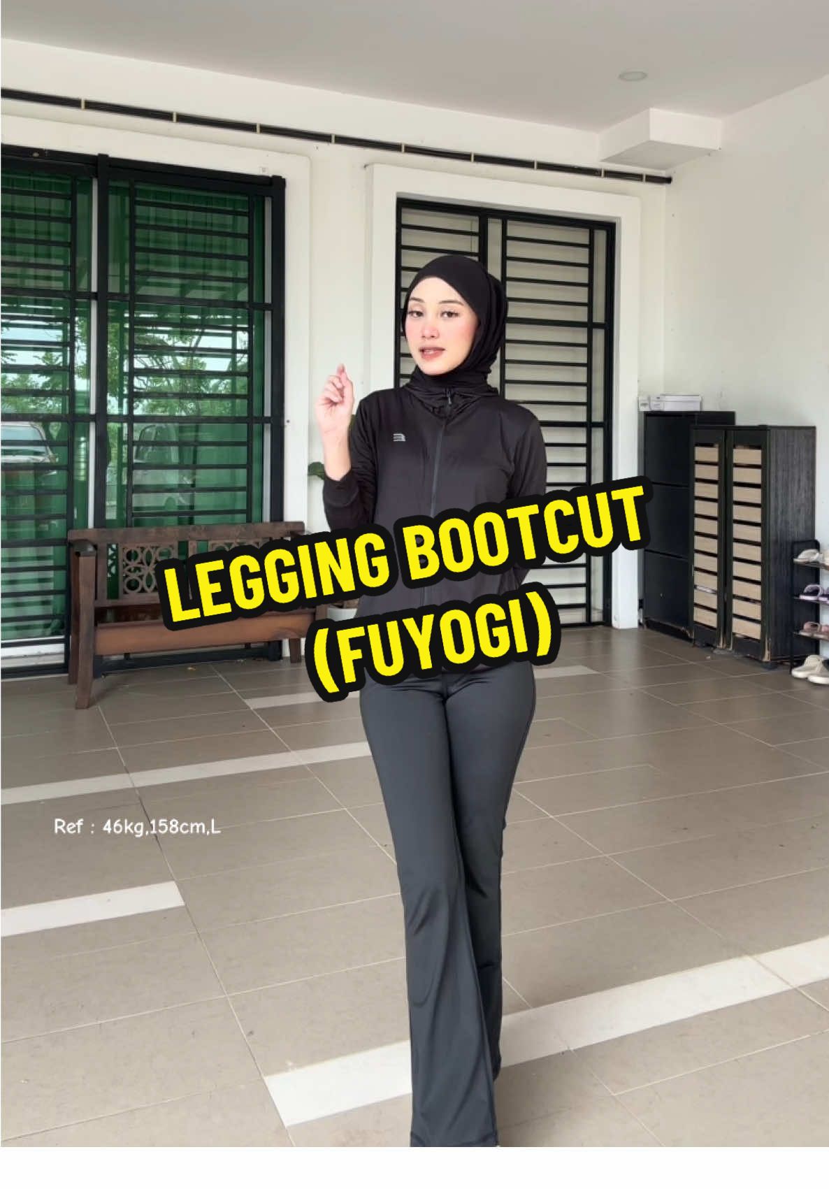 sangat ok ye legging ni, Tak rasa sendat just nice, And bahagian perut pun selesa tak mencekam!  #legging  #lenggingbootcut #seluarlegging #seluaryoga #fyp #trend #trending #viral 