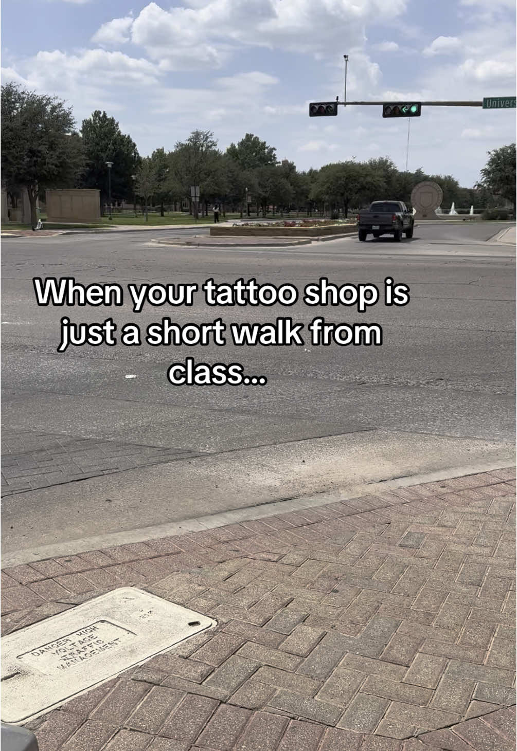 When your tattoo shop is just a short walk from class 😎  #TexasTech #LubbockTX #TTU #CollegeLife #BroadwayLubbock #WalkInTattoos #TattooShop #TTUStudents #TattooTok #LubbockTattoo #Code26Ink 