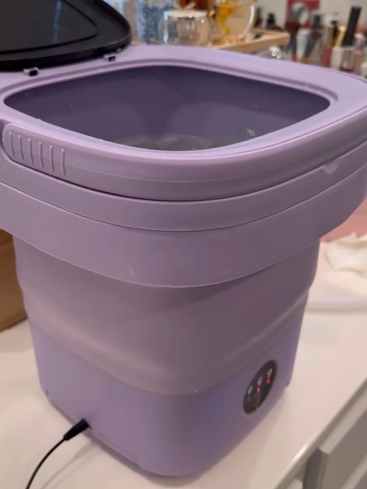 Portable Washing Machine, 12L Upgraded Mini Washing Machine With Spin Basket, Foldable Camping Washing Machine for Underwear, Baby Clothes Socks, Small Washing Machine for Apartments, Dorm,RV, Travel