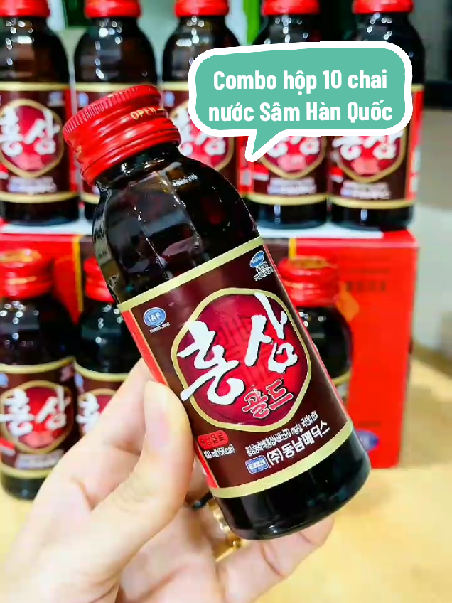Combo hộp 10 chai nước Sâm 6 năm tuổi Hàn Quốc. #nuochongsam #nuochongsamhanquoc #nuocsam #nuocsamhanquoc #nuocgiaikhat 