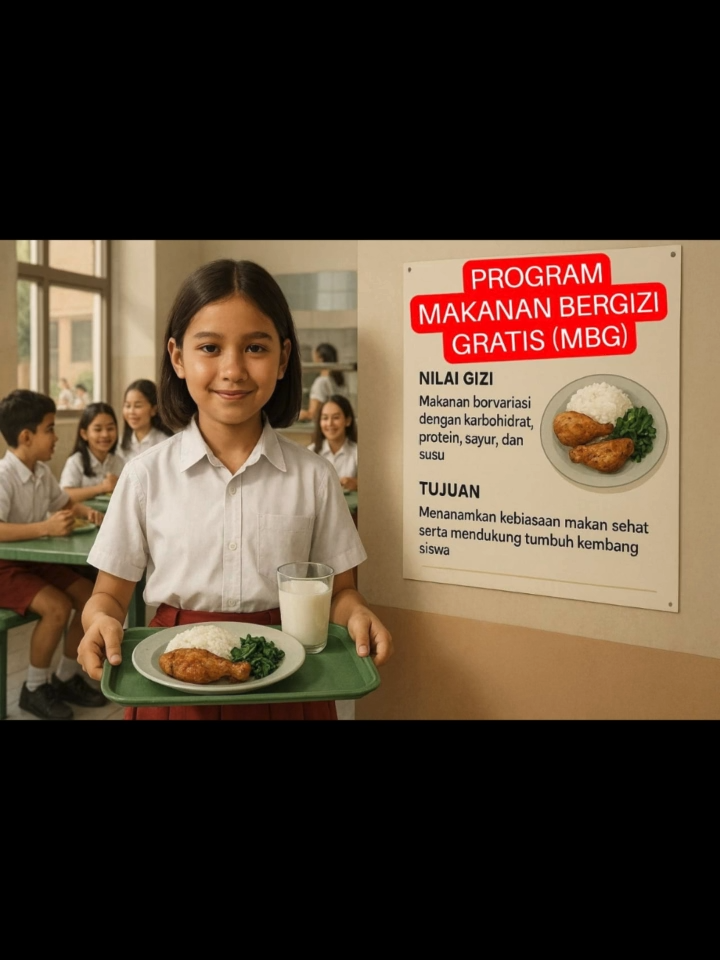 Program Makan Bergizi Gratis (MBG) adalah investasi penting untuk masa depan generasi muda Indonesia. Dengan gizi yang cukup, anak-anak kita bisa tumbuh sehat, kuat, dan cerdas, siap menjadi penerus bangsa yang unggul! #MakanBergiziGratis #AnakIndonesiaSehat #GenerasiEmas #GiziUntukAnak #PendidikanIndonesia