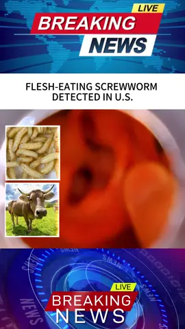 Flesh-eating screwworm detected in US .#news #Foryou #usa #tiktok #fyp 