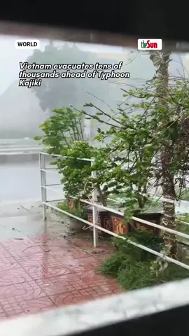 26 Aug 2025: Tens of thousands of residents were being evacuated from coastal Vietnam on Monday, as Typhoon Kajiki barrelled towards landfall expected to lash the country's central belt with gales of around 160 kmh. The typhoon the fifth to affect Vietnam this year is currently at sea, roiling the Gulf of Tonkin with waves of up to 9.5 metres (31 feet). #theSunMY #worldnews #typhoon