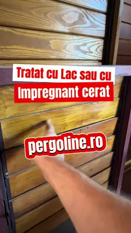 Lemnul bun are nevoie de un tratament pe masura: #ImpregnantCerat in 14 nuante de culori, usor de aplicat pe lamelele din lemn de pin pe care ti le oferin #JaluzeleDeTerasa #PergoLino sau #MesteriMari #GlisiereAluminiu 
