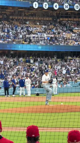 @Los Angeles Dodgers @BTS | V throws the first pitch 🩵⚾️🫰🏽  Kim Taehyung 🥰 #bts #btsarmy #vbts #dodgers #taehyungedit 