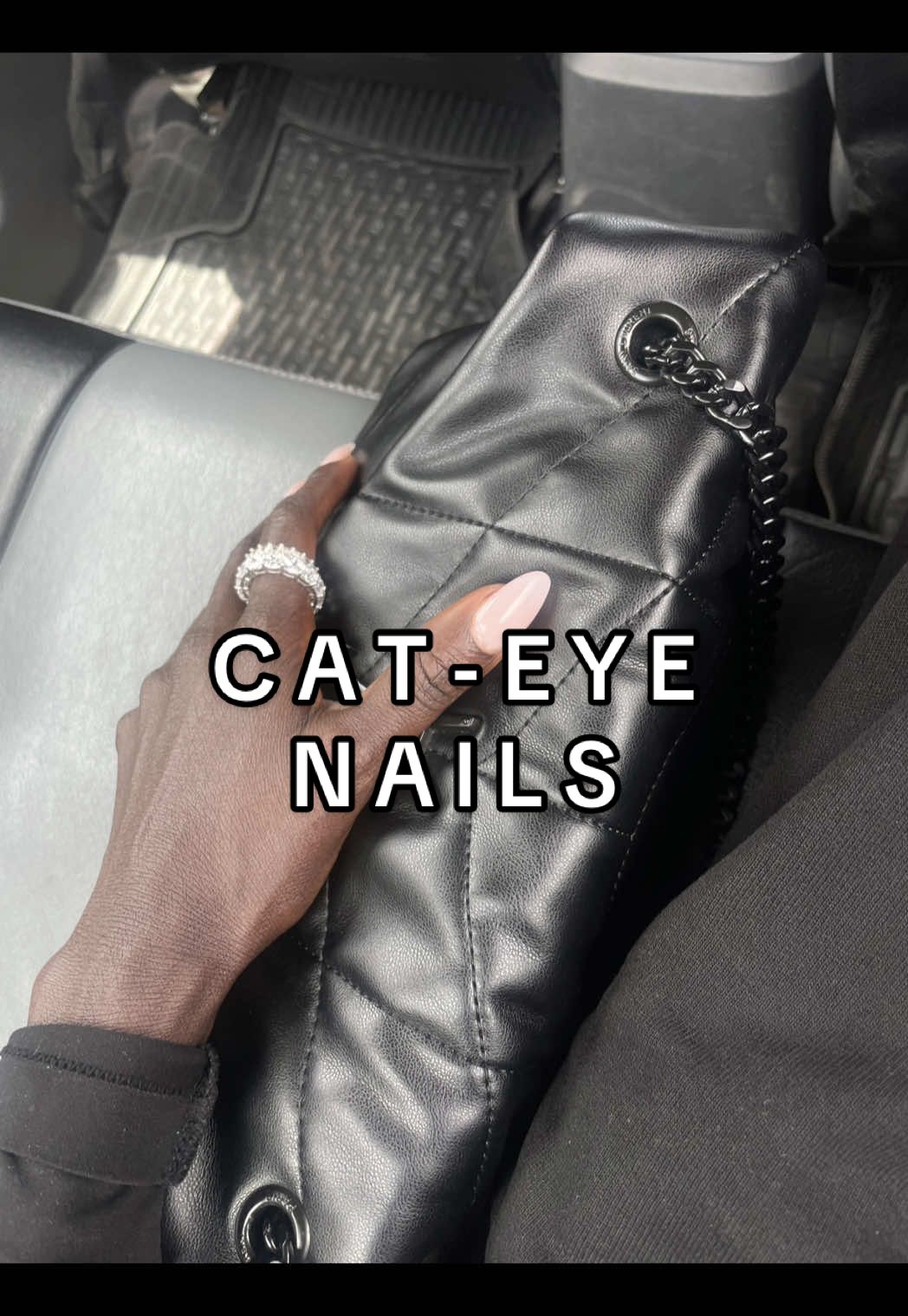 I’m thinking of getting the cat-eye effect again I kinda want to get a bright color? #nails #nailart #nailsdarkskin 