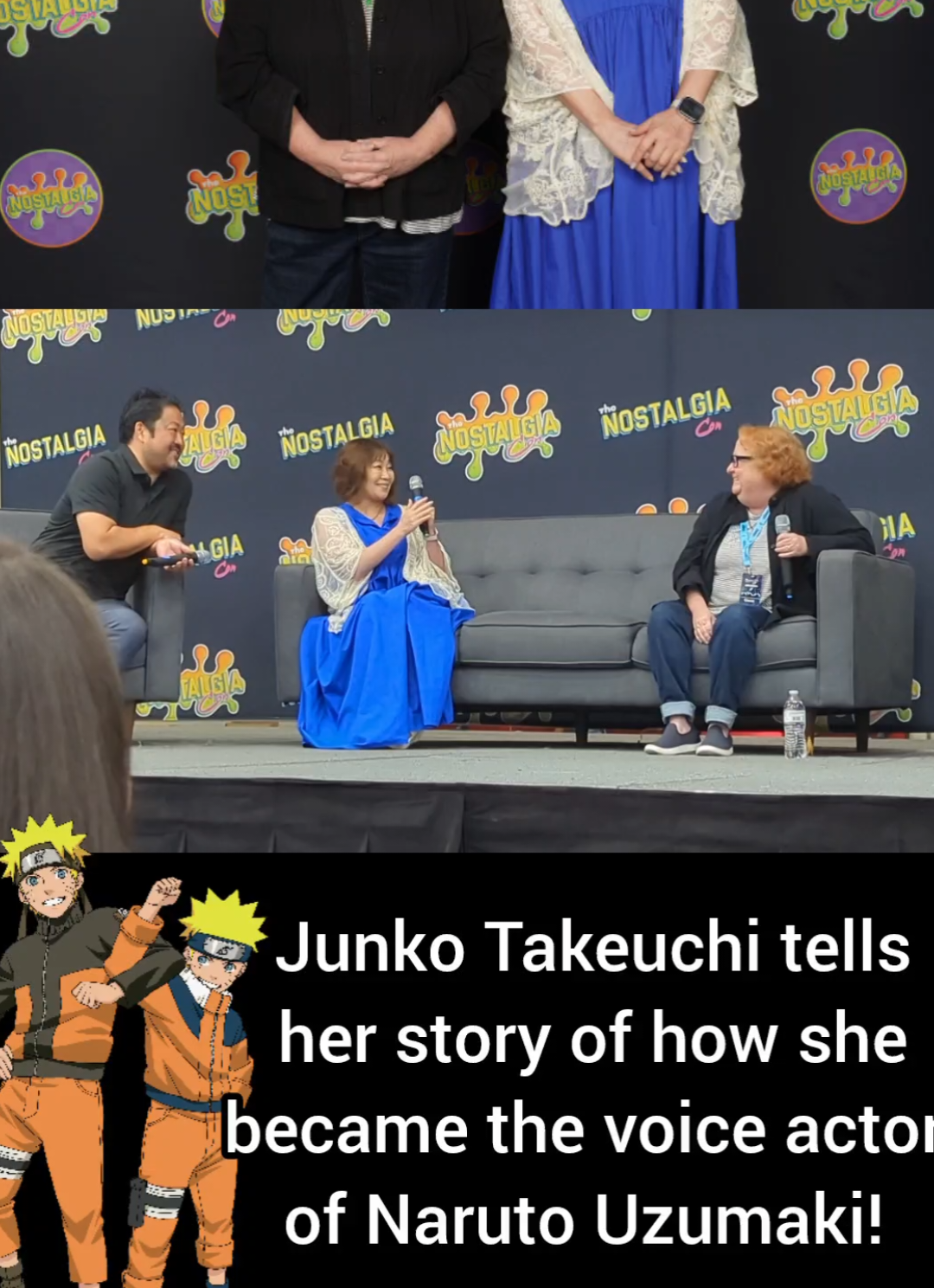 Masashi Kishimoto and Junko Takeuchi, the Japanese Voice Actor of Naruto #nostalgiacon #narutouzumaki #narutoshippuden Maile Flanagan and Junko Takeuchi met for the first time in Houston at Nostalgia Con! Historic moment for the Anime Community! 