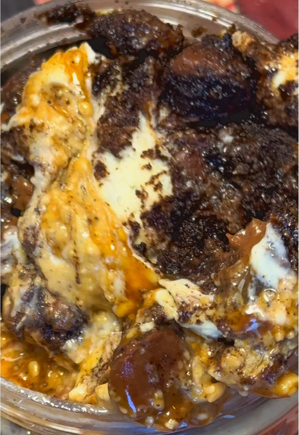 🍰🥜 Meet the Ultimate Peanut Butter Cheesecake 🤯  White chocolate cheesecake peanut butter layered on a cookies & cream crust, swirled with caramel, and topped with cheesecake mallow frosting, mini PB cups, and chocolate PB candy crisps.  Every bite = over-the-top decadent, crunchy, creamy cheesecake heaven in a jar 😍 #NerdyNuts #nerdynutspeanutbutter #peanutbutter #fyp #snack