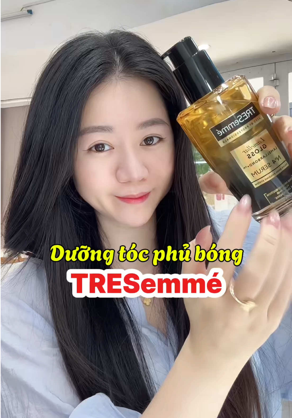 Serum dưỡng tóc phủ bóng nhà TRESemmé đỉnh cỡ này thì cần gì ra salon làm gì. Đầu tư liền nè mấy bà😍😘😘 #TRESemmeVN #TRESemme #LamellarGloss #TócBóngBắtSáng #HợpTácCùngUnilever
