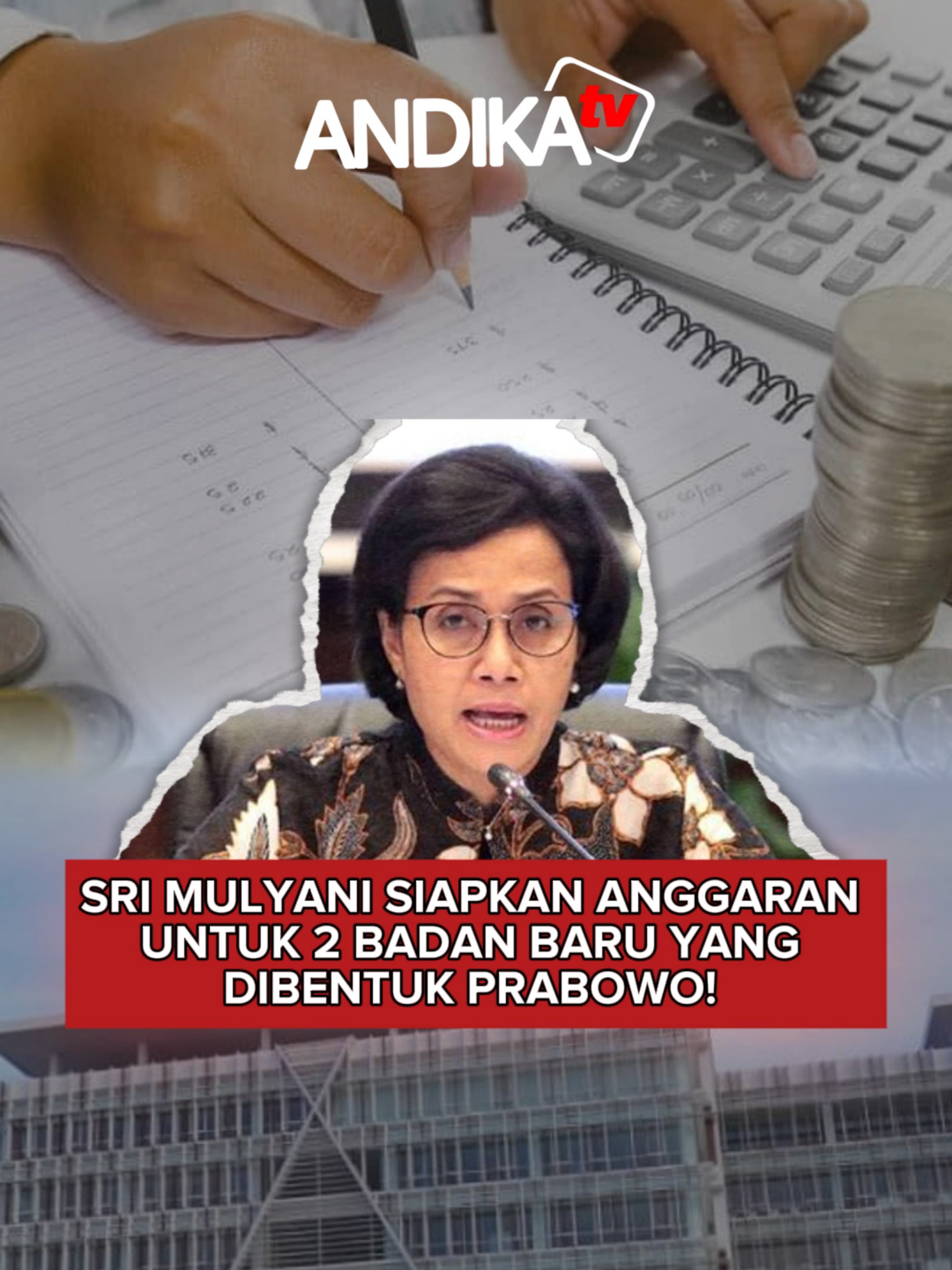 ANDIKA TV 14.00 Menteri Keuangan (Menkeu) Sri Mulyani Indrawati menyatakan, akan menyiapkan anggaran untuk dua badan baru yang dibentuk Presiden Prabowo Subianto. Dua badan baru tersebut yakni Badan Otorita Pengelola Tanggul Laut Pantura Jawa dan Badan Industri Mineral. Presiden Prabowo pun sudah melantik kepala dan wakil kepala badan di Istana Negara, pada Senin (25/8/2025). Sri Mulyani memastikan, anggaran dua badan itu pasti dipenuhi. Namun, ia tidak menjawab gamblang pos anggaran mana saja yang bakal berubah dan dialihkan ke badan baru tersebut. Diketahui, Presiden Prabowo menunjuk Wakil Menteri Kelautan dan Perikanan Didit Herdiawan Ashaf sebagai Kepala Badan Otorita Tanggul Laut. Sementara, Menteri Pendidikan Tinggi, Sains, dan Teknologi Brian Yuliarto sebagai Kepala Badan Industri Mineral.(kompas-slv) #radioandika #ag243 #kediri _______________ . . WA Radio ANDIKA : 0811-3454-000 Youtube : andikatvkediri Facebook : ag243