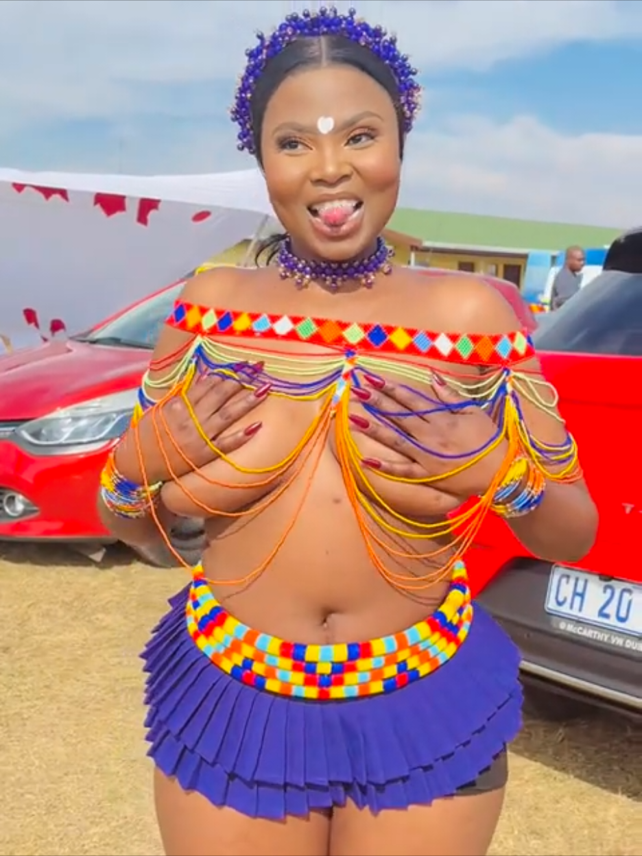 In Yabantu and Zulu Culture, women do not contribute any sexual meaning to their naked breasts. Women in different stages of their lives wear different beaded outfits. The older they get and as they are married, the more they cover their bodies. Different colors and beads are used to express feelings and communicate messages regarding their gender and marital status.  Each ceremony in Zulu culture has its own dress code. Zulu dress South African village culture traditional video religion dance women's special girl femininity lifestyle virgin  #zuluculture #trending #tribes #african #traditional 