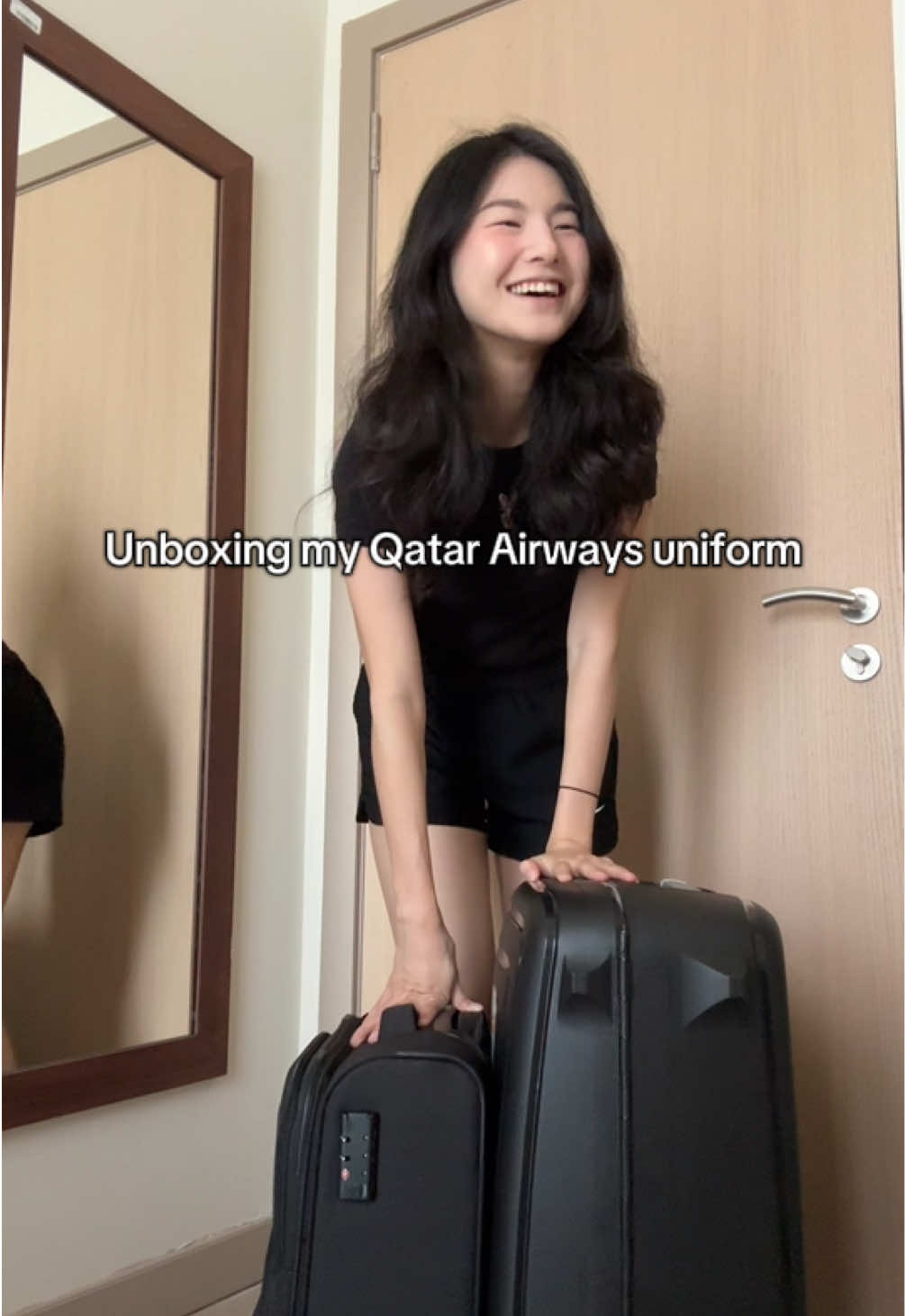 see you on board!🤩 #qatarairways #qatar #cabincrew #flightattendant #unboxing 