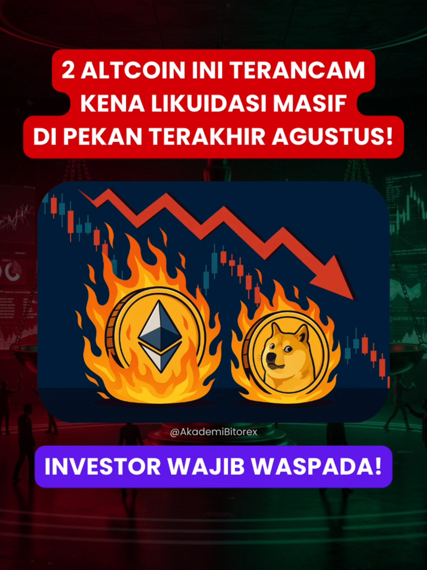 😱 Pasar Crypto Lagi Panas Dingin! Ethereum dan Dogecoin terancam alami likuidasi masif di pekan terakhir Agustus! 💥 Ethereum mencetak rekor open interest gila-gilaan, yaitu US$70 billion. Jika ETH turun di bawah US$4.100, bisa terjadi likuidasi long senilai US$6 billion. 🔥 🐕 Dogecoin lagi di persimpangan jalan! Naik di atas US$0,25, short bisa habis US$200 million. Tapi kalau jatuh di bawah US$0,20, long senilai US$170 million bisa lenyap! ⚡  Semua ini terjadi di saat pasar altcoin baru saja “hijau” selama 3 minggu, tapi sekarang masuk minggu krusial yang bisa tentukan arah crypto sampai akhir tahun. 🔥 Apakah ini awal badai besar crypto atau justru peluang emas buat investor berani? 🤔 #CryptoNews #Ethereum #Dogecoin #CryptoMarket #AltcoinSeason #BTC #ETH #DOGE #CryptoAlert #CryptoTrading #CryptoIndonesia #FYP #ForYouPage #Viral #Investasi #Trader #AkademiBitorex #AkademiBitorex_Ltd