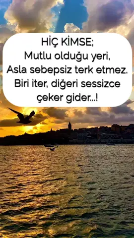 Hiç kimse mutlu olduğu yeri asla terketmez #keşfet #sözbırak 