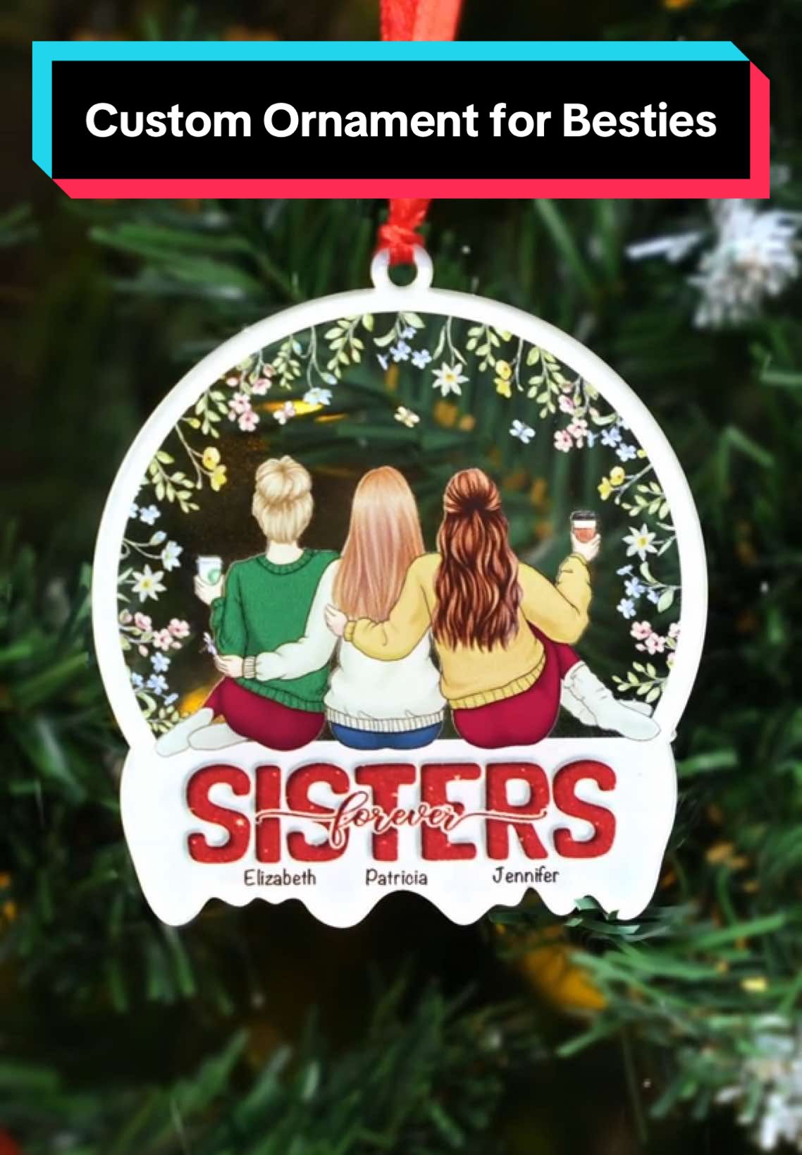 Forever my built-in best friends 🎄💕 #pawfecthouse #personalizedgifts #friends #bestie #sister