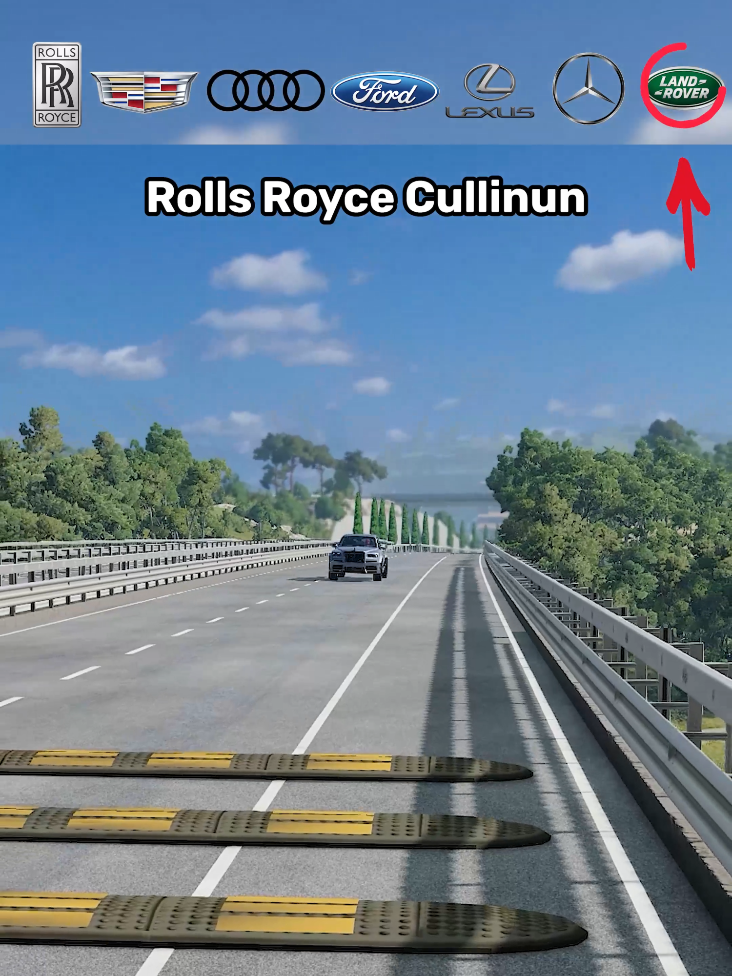 Cars Vs 85 Speedbumps #rollsroyce #cadillac #lexus #beamng #beamng_drive #foryoupage #fyp