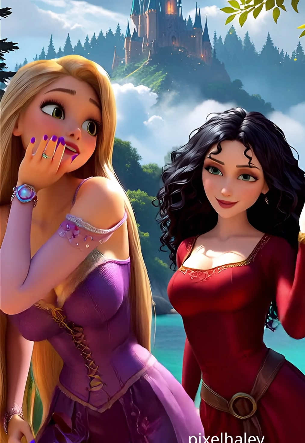 Rapunzel x Mother Gothel #disney #tangled #34 #anime #cartoon 