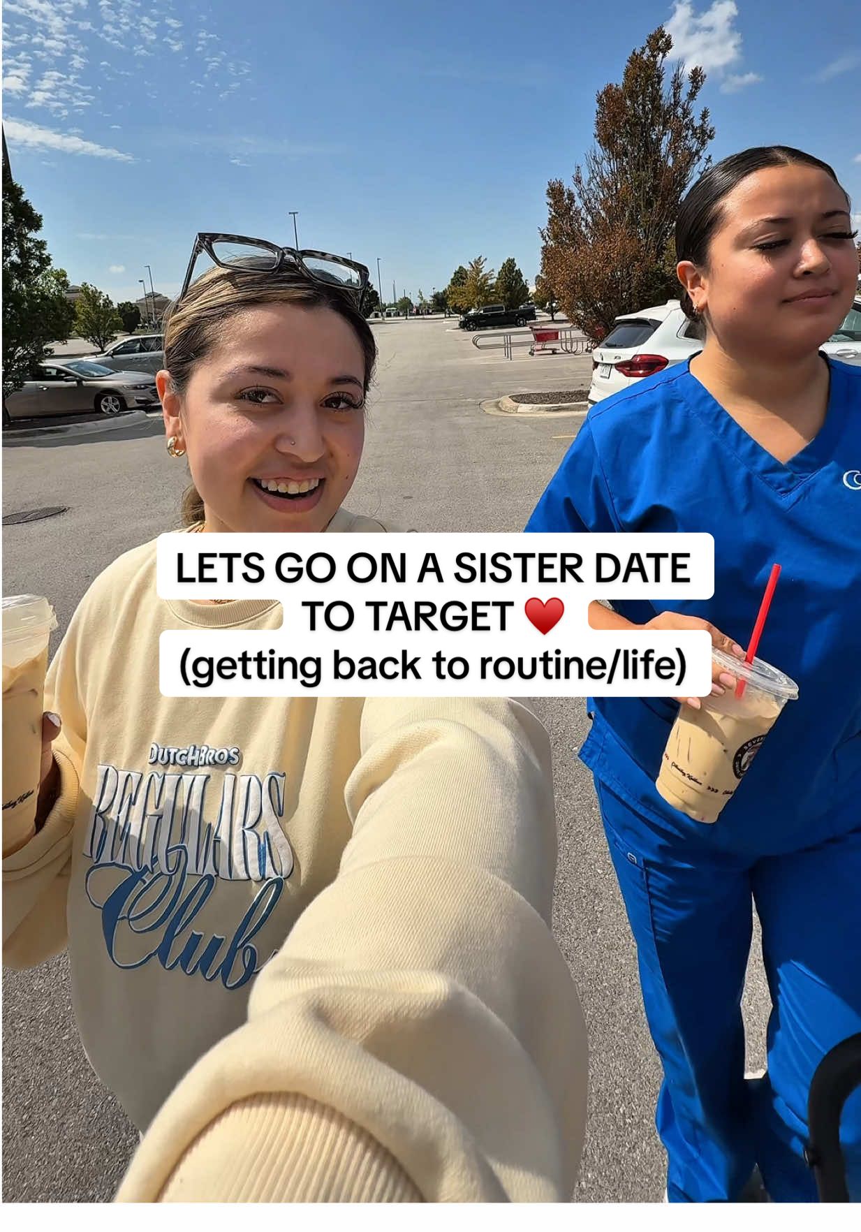 Who knew my little sister & I would actually like hanging out one day 🥲♥️ #sisterdate #bigsisterlittlesister #bigsister #builtinbesties #spendthemorningwithme @target @Millie Moon Luxury Diapers @7brewcoffee 
