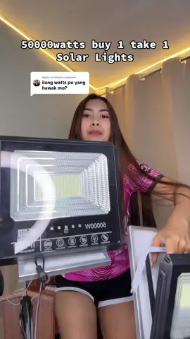 Replying to @Kimi 50000watts nato kaya naman malapad at malaki #solar #solarlights #buy1take1solarlight 