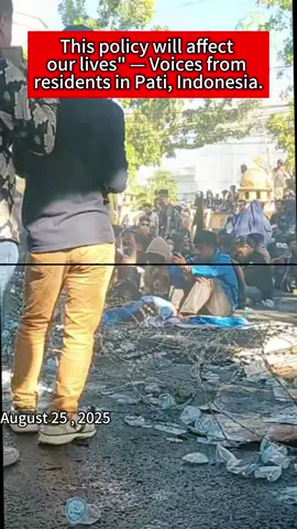 RAW FOOTAGE: Tear gas fills the streets of Pati, Indonesia as police move to disperse crowds. #teargas #riot #protest #indonesia #rawfootage 
