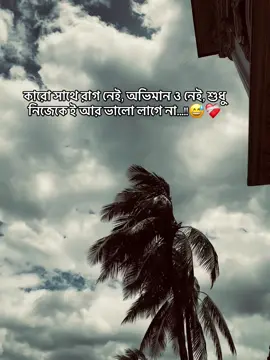কারো সাথে রাগ নেই, অভিমান ও নেই, শুধু নিজেকে ই আর ভালো লাগে না...!!😅❤️‍🩹#fyp #vairal #foryou #status #vairal 
