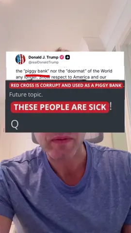 Donald Trump making it very clear for us to pay attention to a certain topic after a few of socials takes us to the same post All to do with Red Cross Q tells us Red Cross is Corrupt and used as a piggy bank These posts also refer to Haiti and AIDS and Big Pharma These are BIG topics that will awaken the masses to the truth of what went on around the world #harrythesoulcoach #donaldtrump #redcross #q #maga 