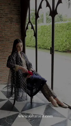 Beautifully embellished with gota embroidery and resham work, this collection offers a distinctive and creative touch. Paired with a beautiful organza. dupatta and matching jamawar bottoms to complete the look. PKR 26,000/-  www.saharatif.com [wedding wear, formal outfits, pakistani wedding, affordable pakistani dresses, sale]  #saharatifstudio #pakistanifashion #foryoupage #viraltiktok #OOTD 