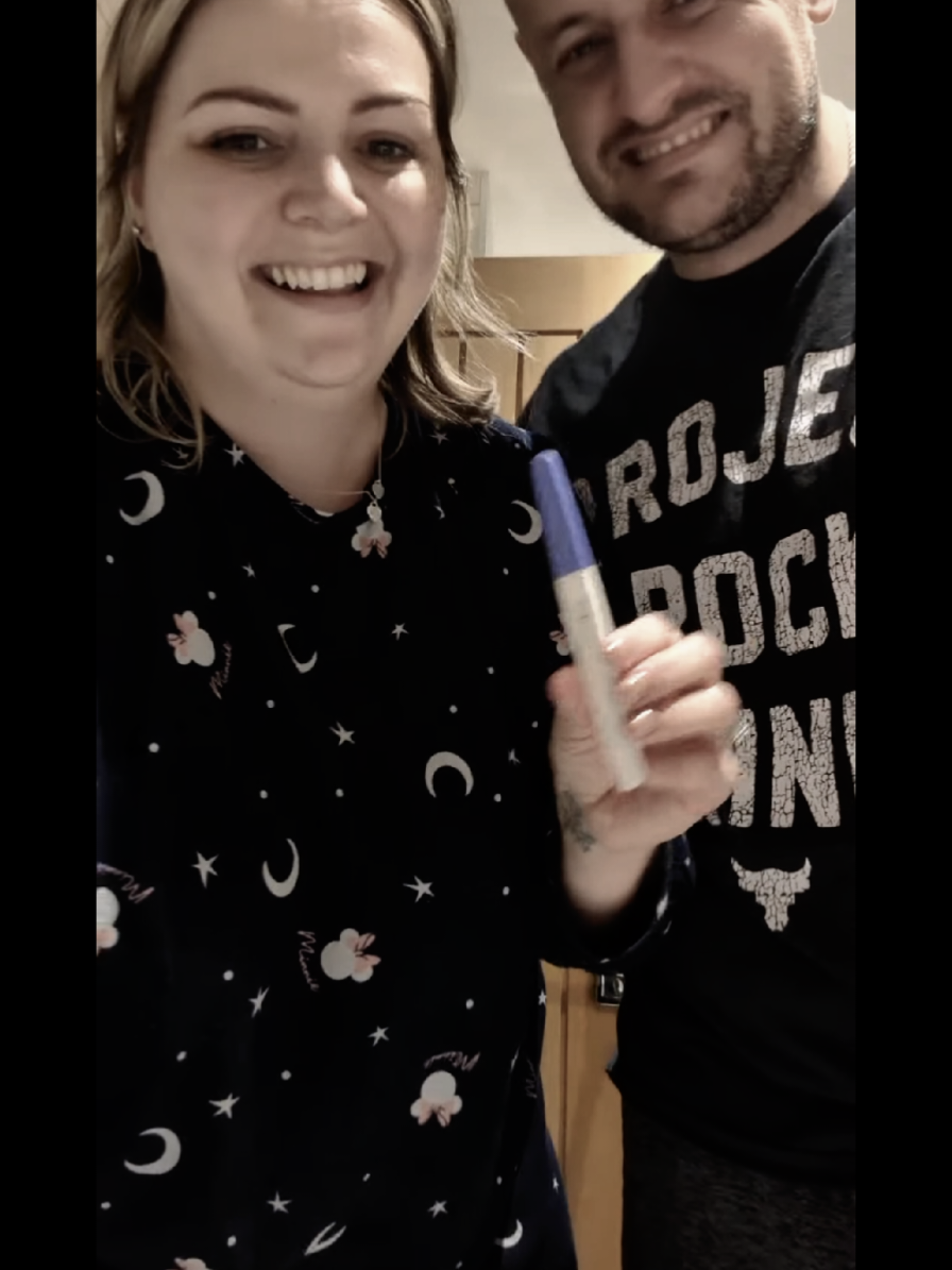 Finding out we're pregnant after our frozen embryo transfer ✨🫶🏼 #ivf #fet #frozenembryotransfer #ivfjourney #ivfsuccess 