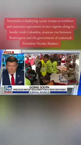 @Fox News Venezuela is deploying 15,000 troops to reinforce anti-narcotics operations in two regions along its border with Colombia, tensions rise between Washington and the government of contested President Nicolas Maduro #fyp #News #Venezuela #NicolasMaduro #antinarcotics
