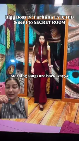 Bigg Boss 19 Episode 2: Second day and first eviction. Farhana Bhat got evicted & was sent to  the secret room!  No more morning anthems this time, Morning songs are back in the Bigg Boss house. Bigg Boss 19 has started on a good note. Bit of kalesh & chaos, with so much drama & funny moments in between!  Will there ever be a season where contestants won’t fight on ‘anda’ nope. and at this point, Anda is veteran in this show. Kunickaa and Baseer’s fight was the highlight! But so was Tanya going gaga over herself and her privileges!  Zeishan Qadri, Ashnoor & Nehal look promising! Stay tuned for all the Bigg Boss updates! . . . . . #farhanabhat #biggboss19 #celebrities #actress #breakingnews #trending #tiktok #bollywoodviral #biggboss 