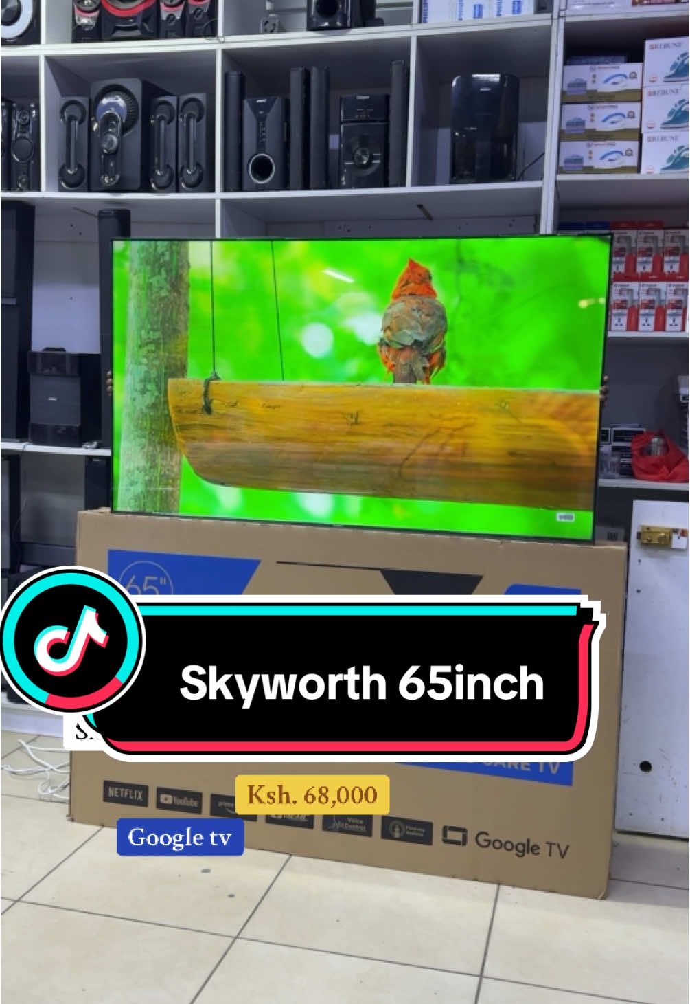 Skyworth 65inch Smart Google tv UHD 4k #Skyworth #UHD4k #Skyworth65inch #Smarttv #expertelectronicskenya #fyp #Electronicskenya #Electronics #Tiktokkenya #tiktokers #uhd #Nairobikenya 