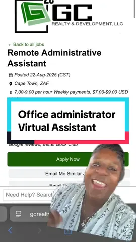 Remote work from Office Administrator job #jobshiringnowinsouthafrica #tiktoksouthafrica #remotework #virtualassistant #datacapture 